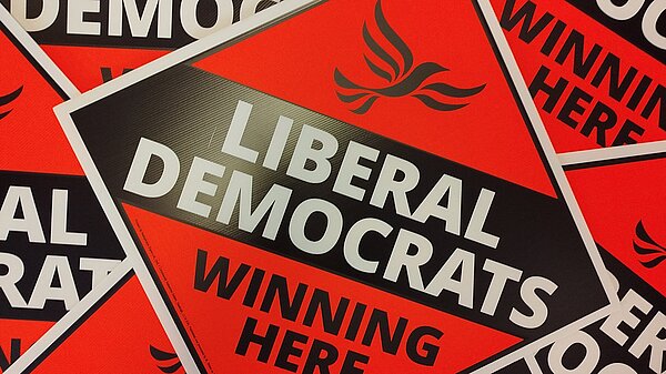General Enquiries Pile of Lib Dem "Winning Here!" posters