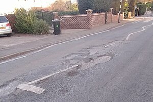 Pothole on Park Road Pothole on Park Road