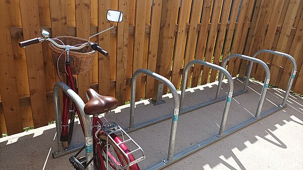 Broomwood Bike Library Single Bicycle in bike rack.