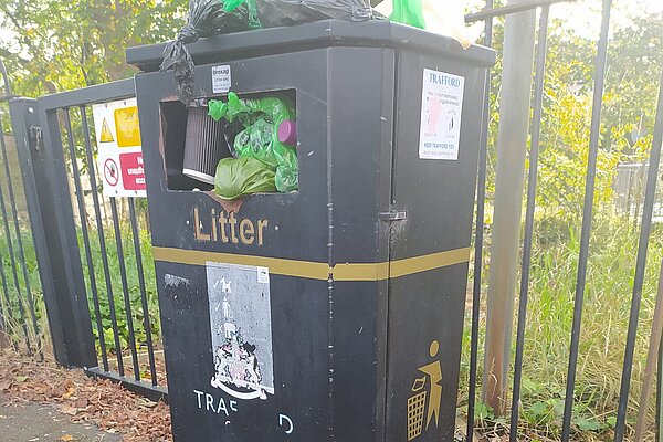 An overfilled bin An overfilled bin