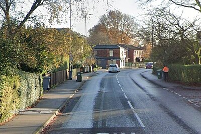 The junction of Park Road and Heyes Lane The junction of Park Road and Heyes Lane
