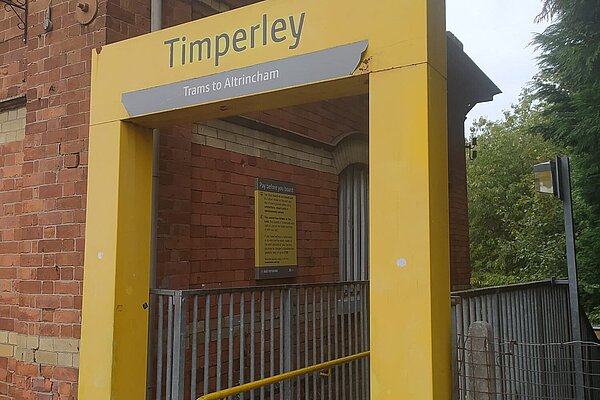 Wear and tear has left the Timperley sign a little less welcoming Wear and tear has left the Timperley sign a little less welcoming