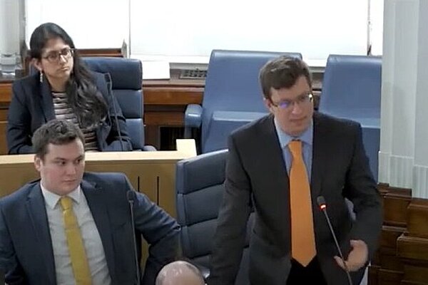 Cllrs Will Frass, Meena Minnis and Shaun Ennis at full council asking for funding for Park Road to be resurafced Cllrs Will Frass, Meena Minnis and Shaun Ennis at full council asking for funding for Park Road to be resurafced